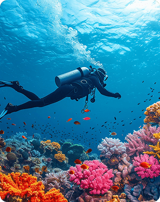 Scuba diver underwater